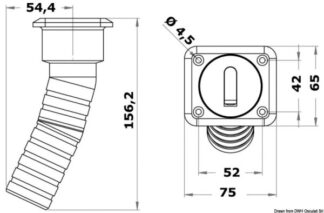 Tappo Square Water 38 mm lungo - 20.455.02 Osculati