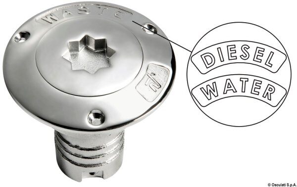 Tappo imbarco inox Waste 50 mm - 20.461.06 Osculati