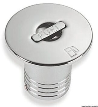 Tappo ottone cromato a filo Fuel 50 mm - 20.667.01 Osculati