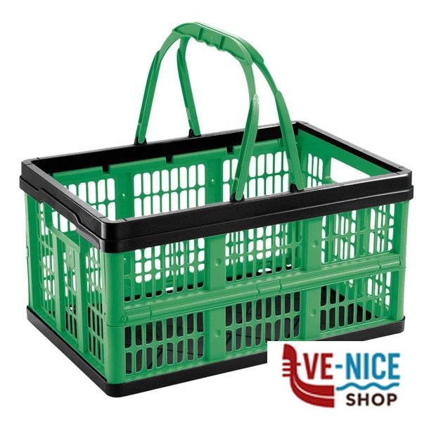 CASSETTA PIEGHEVOLE MANICO 39x25 h 21 TONTARELLI 8031425 P10 CESTINI PORTAOGGETTI C - immagine 2