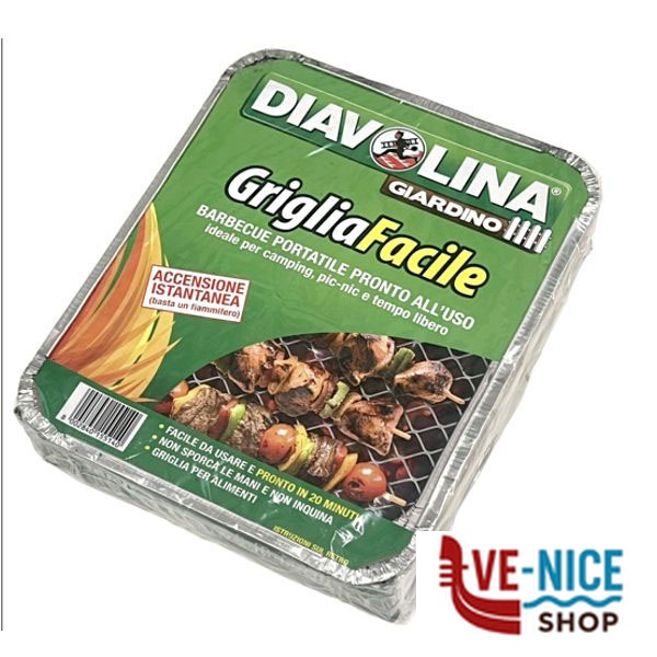BARBECUE GRIGLIA FACILE cm 32x25 h 5 DIAVOLINA 15514 BARBECUE C - immagine 4
