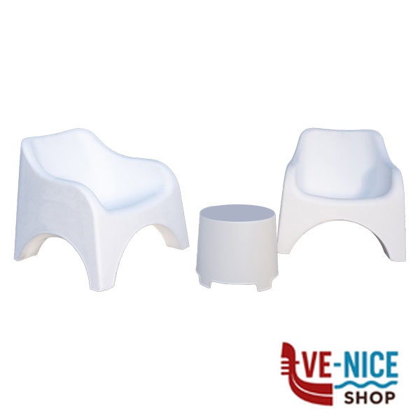 SALOTTINO SET CLOUD BIANCO Pz 3 PROGARDEN CLOC03BI ARREDO GIARDINO PROGARDEN C - immagine 2