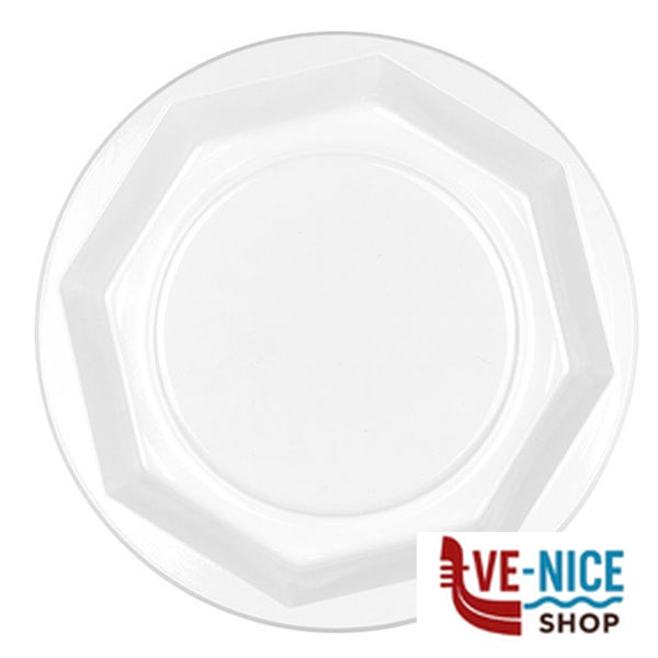 PIATTO FONDO BIANCO Pz 50 RE-USABLE DOPLA 12510 MONOUSO PLASTICA C - immagine 2