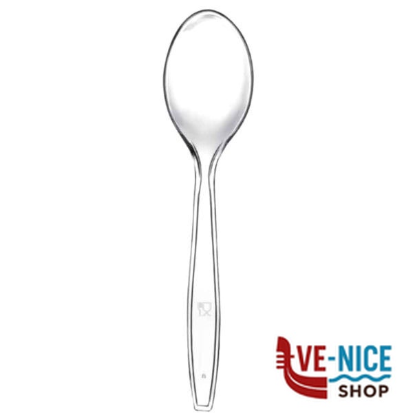 CUCCHIAIO TRASPARENTE Pz 50 RE-USABLE DOPLA 3439 MONOUSO PLASTICA C - immagine 2