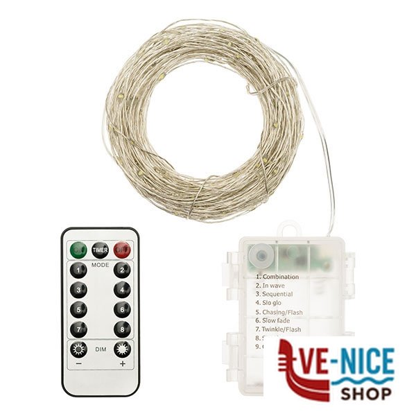 CATENA EST. LED 100 MULTI. 10,0 M-IR 49499 LOTTI 49499 LUCI DECORATIVE C - immagine 3