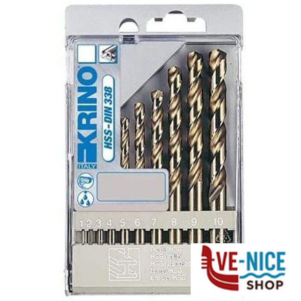 PUNTE HSS COBALTO 5% Sr Pz 10 mm 1/10 01155 KRINO 01155201 PUNTE ELICOIDALI SERIE F - immagine 3