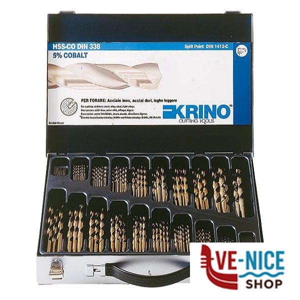 PUNTE HSS COBALTO 5% Sr Pz 116 mm 1/10 01155 KRINO 01155450 PUNTE ELICOIDALI SERIE F - immagine 4