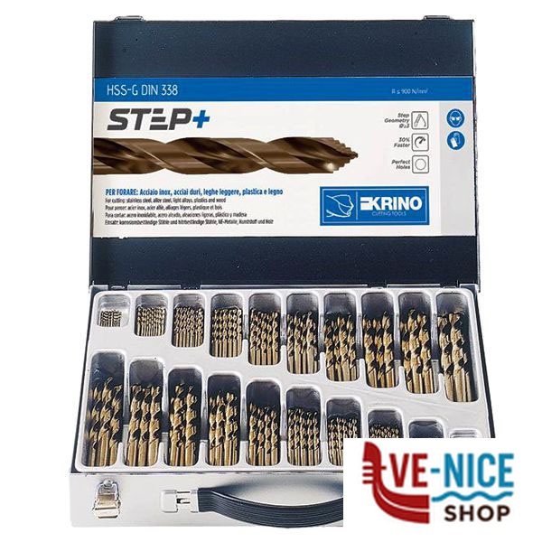 PUNTE HSS RETT.STEP Sr Pz 116 mm 1/10 01402 KRINO 01402450 PUNTE ELICOIDALI SERIE F - immagine 3