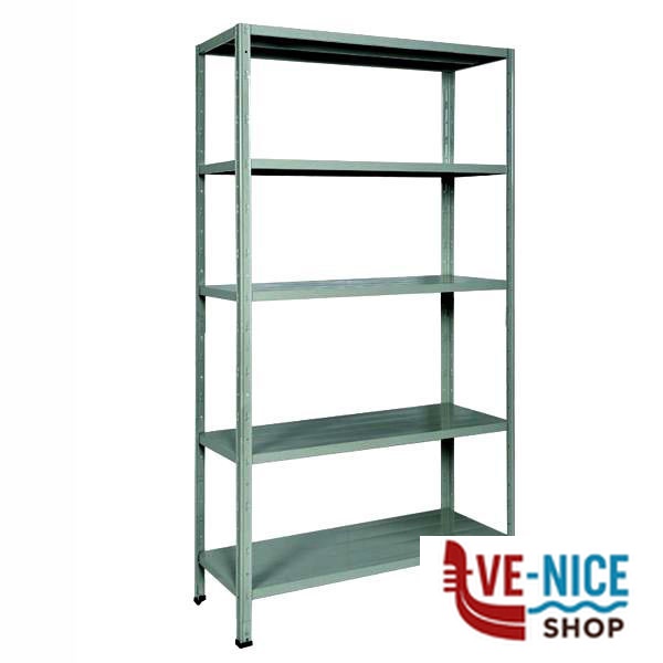 SCAFFALE KIT 100x40 h 186 INCASTRO GRIGIO BIZZOTTO E500GM/010 SCAFFALATURE F - immagine 3