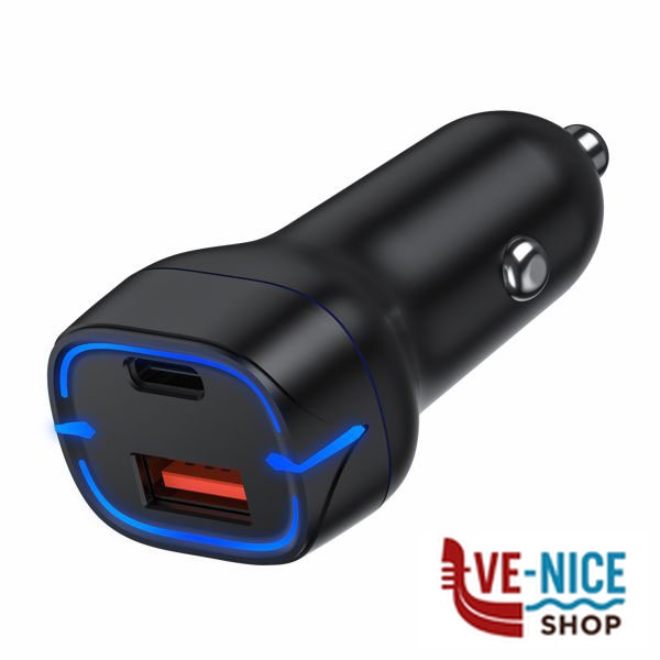 CARICABATTERIE USB-A/C AUTO watt 38 3994 TAKEIT 3994 ACCESSORI TELEFONIA F - immagine 3