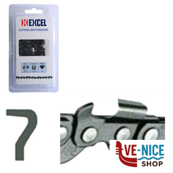 CATENA MOTOSEGHE 3/8" A2EP-60E EXCEL 12122 A-058-60DL MOTOSEGHE CATENE F - immagine 2
