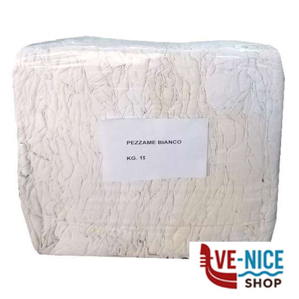 TESSUTO STRACCIO BIANCO LENZUOLA kg 15 P106 STRACCI C - immagine 3