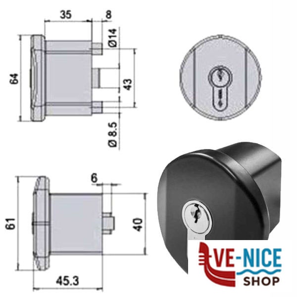 COMANDO ESTERNO MANIGLIONI 07078-35-0 CISA 07078.35.0 CISA ANTIPANICO S - immagine 3