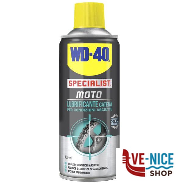 LUBRIFICANTE CATENE SPRAY ml 400 SPEC.MOTO WD40 39074/46-39786/46 OLI E ADDITIVI VARI F - immagine 2