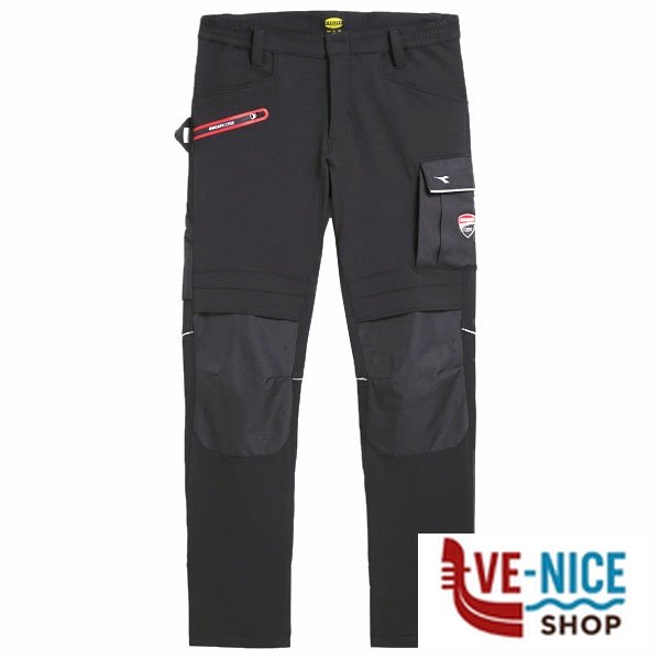 PANTALONE DUCATI NERO XL PERFORMANCE DIADORA 180074-80013/XL INDUMENTI LAVORO F - immagine 2