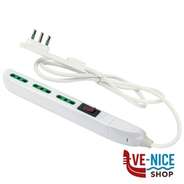 MULTIPRESA 3x2PT BIANCO INT SLIM CLOCK 47402 FME 47402 AVVOLGICAVI E PROLUNGHE F - immagine 2