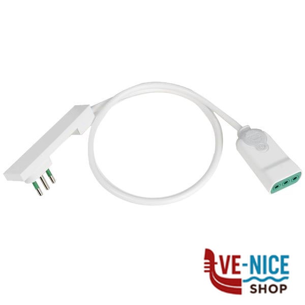 PROLUNGA m 3,0 3x0,75 BIANCO CLOCK 92006 FME 92006 AVVOLGICAVI E PROLUNGHE F - immagine 3