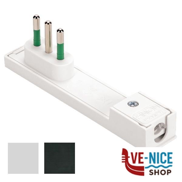 SPINA SQUADRA 10A+T NERA CLOCK 80081 FME 80081 SPINE E ADATTATORI ELETTRICI F - immagine 4