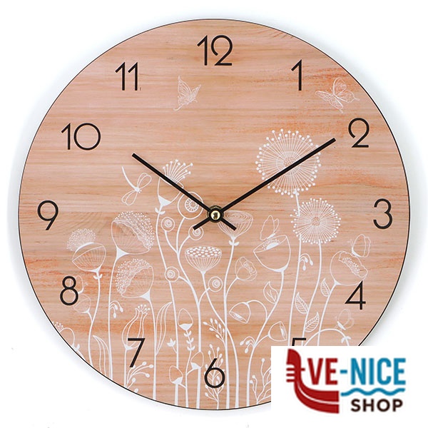 OROLOGIO MURO FIORI E LEGNO cm 30 XTRA 12486 GHC100282 -M2188 OROLOGI SVEGLIE C - immagine 2