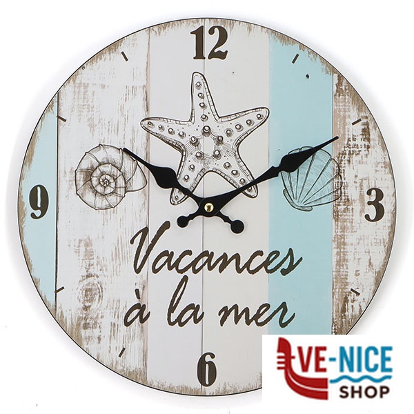 OROLOGIO MURO VACANCES A LA MER cm 30 XTRA 12494 GH20866 - M2188 OROLOGI SVEGLIE C - immagine 2
