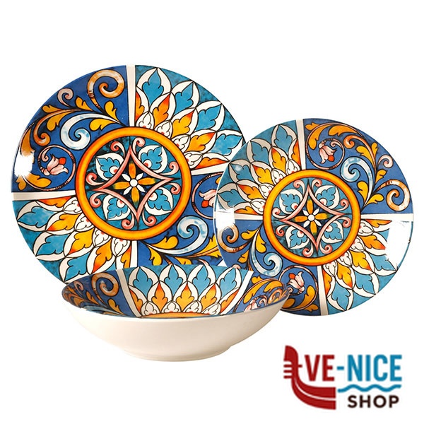SERVIZIO PIATTI PORCELL.SIVIGLIA Pz 18 XTRA 12571 WK8701144 PIATTI PORCELLANA C - immagine 3