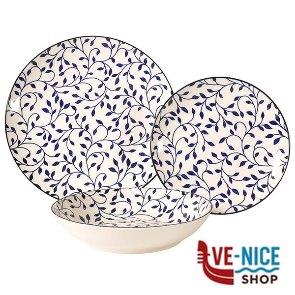 SERVIZIO PIATTI PORCELL.GELSOMINO Pz 18 XTRA 12572 WK25854 PIATTI PORCELLANA C - immagine 2