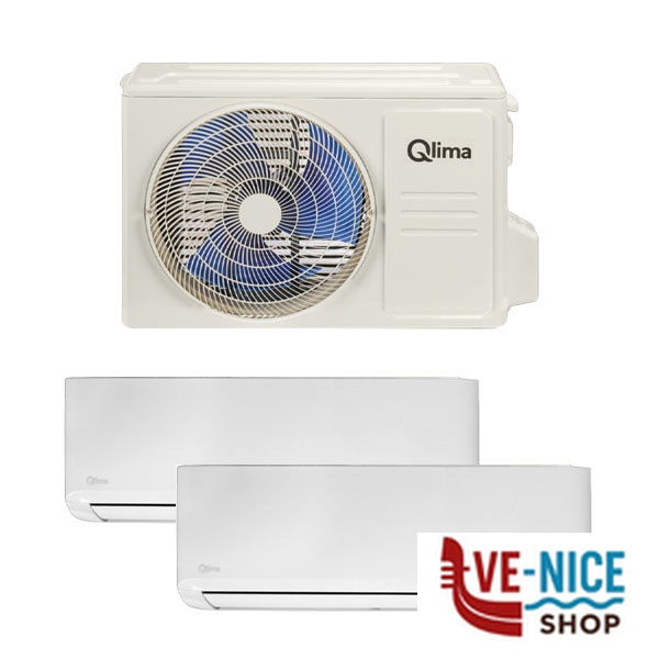 CONDIZIONATORE SPLIT BTU 12000+9000 SM17DUO QLIMA SM17DUO(S1709IN+S1712IN+SMDUO) VENTILATORI E CONDIZIONATORI C - immagine 2