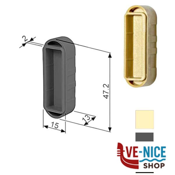 VASCHETTA INCONTRO SERR.MEDIANA 15x47 BEI 1402 AGB B01402.16.14 AGB SERR.LEGNO INFILARE S - immagine 2