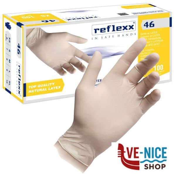 GUANTI LATTICE R46 POWDER FREE L Pz 100 REFLEXX R46/L GUANTI LAVORO F - immagine 2