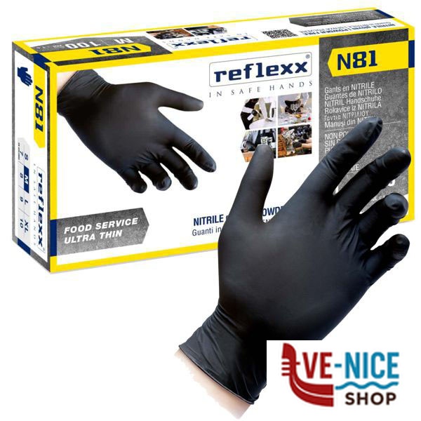 GUANTI NITRILE N81 POWDER FREE M Pz 100 REFLEXX N81/M GUANTI LAVORO F - immagine 3