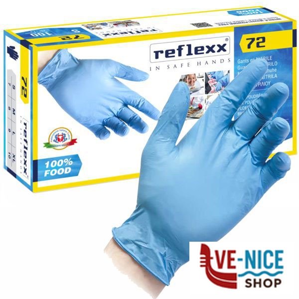 GUANTI NITRILE R72 POWDER FREE L Pz 100 REFLEXX R72/L GUANTI LAVORO F - immagine 3
