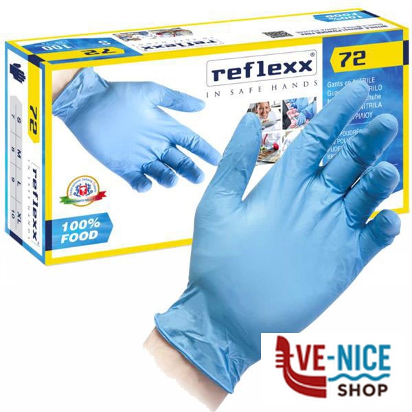 GUANTI NITRILE R72 POWDER FREE S Pz 100 REFLEXX R72/S GUANTI LAVORO F - immagine 2