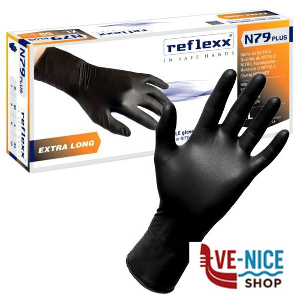 GUANTI NITRILE N79P POWDER FREE S Pz 50 REFLEXX N79P/S GUANTI LAVORO F - immagine 4
