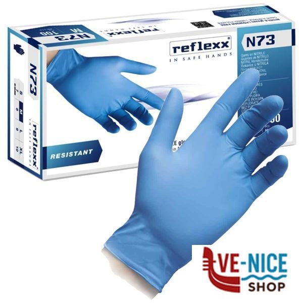 GUANTI NITRILE N73 POWDER FREE XL Pz 100 REFLEXX N73/XL GUANTI LAVORO F - immagine 2