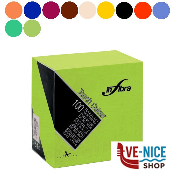 TOVAGLIOLO 2V TOUCH BLU Pz 100 25x25 INFIBRA I-0267 MONOUSO TOVAGLIE/TOVAGLIOLI C - immagine 2