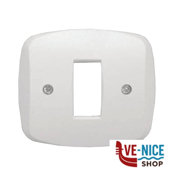 COPRINTERRUTTORE ABS BIANCO OVALE 1POSTO 1821.1F COPRINTERRUTTORI F - immagine 3