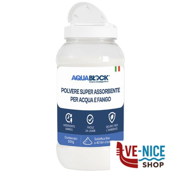 POLVERE ASSORBENTE g 250 AQUABLOCK AQDRY/250 ASSORBILIQUIDI F - immagine 3