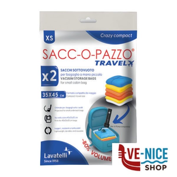 SACCO ABITI SOTTOVUOTO Pz 2 80x35x105 LAVATELLI 527 CUSTODIE ABITI C - immagine 3