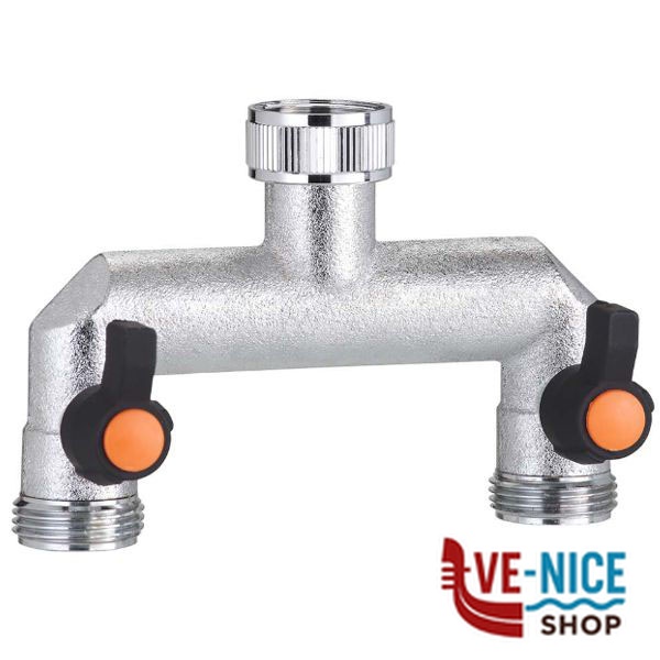 PRESA 2 RUBINETTI 3/4F + 3/4M METAL 9601 CLABER 9601 CLABER F - immagine 4