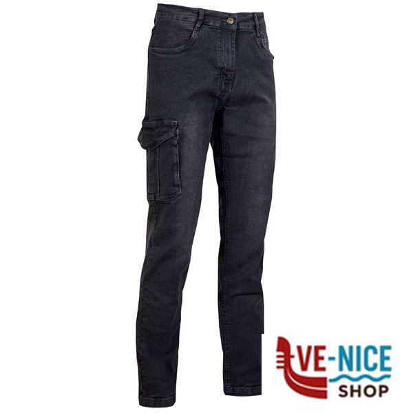 PANTALONE JEANS BLACK CARBON XXL TOMMI UPOWER EX244BC-34 INDUMENTI LAVORO F - immagine 2