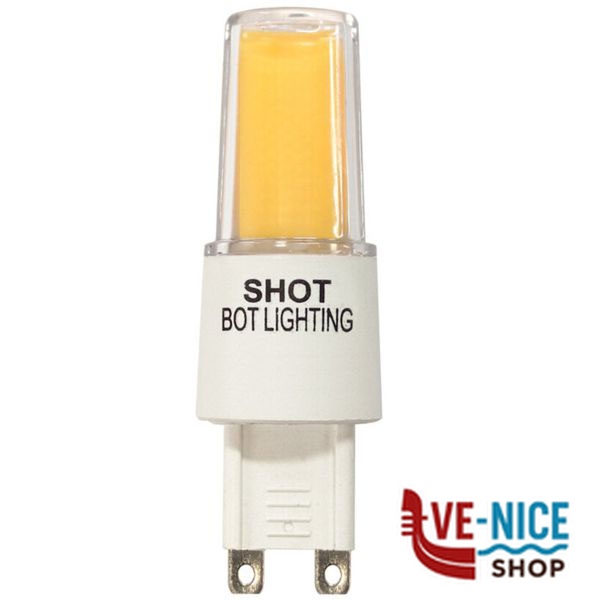 LAMPADA LED BISPINA G9 W3,8 3000K COB Lm 470 SHOT SLD8804X2 LAMPADINE F - immagine 2
