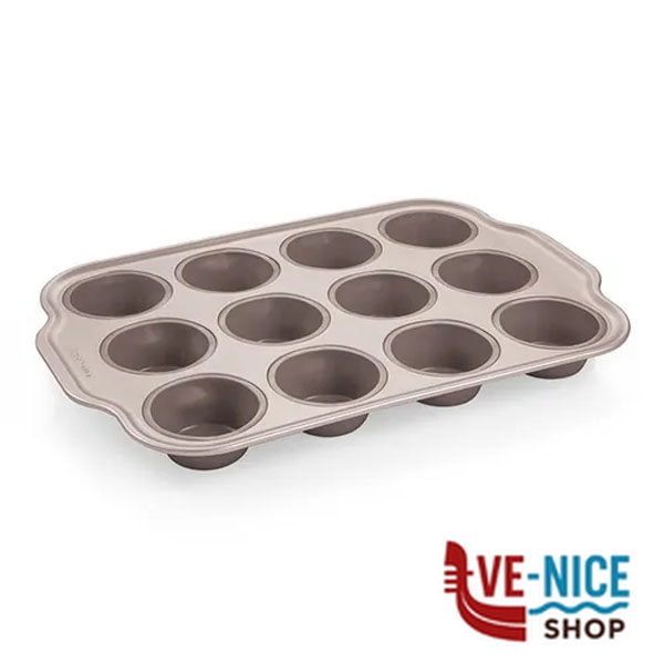 STAMPO MUFFIN SIL./MET. POSTI 12 DELICIA TESCOMA 623322 TEGLIE E STAMPI TESCOMA C - immagine 3