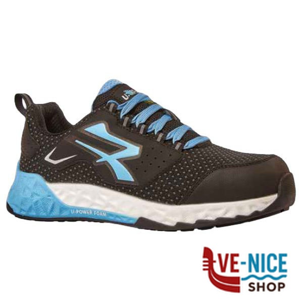 SCARPE VHAGAR NERO/AZZURRO BASSE 39 S3 UPOWER RT20094-39 SCARPE ANTINFORTUNISTICHE F - immagine 2