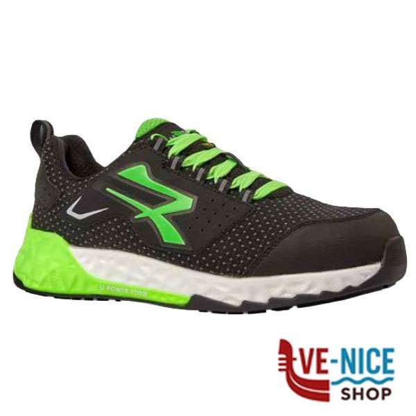 SCARPE VISERYS NERO/VERDE BASSE 41 S3 UPOWER RT20104-41 SCARPE ANTINFORTUNISTICHE F - immagine 2
