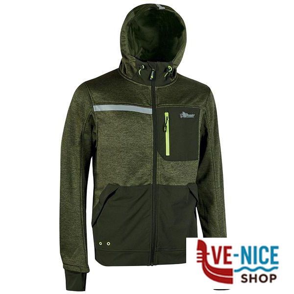 FELPA DARK GREEN M GALAXY UPOWER WFU275DG-M INDUMENTI LAVORO F - immagine 2