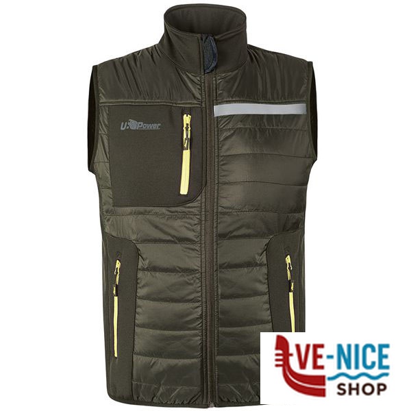 GILET DARK GREEN M WALL UPOWER FU278DG-M INDUMENTI LAVORO F - immagine 3