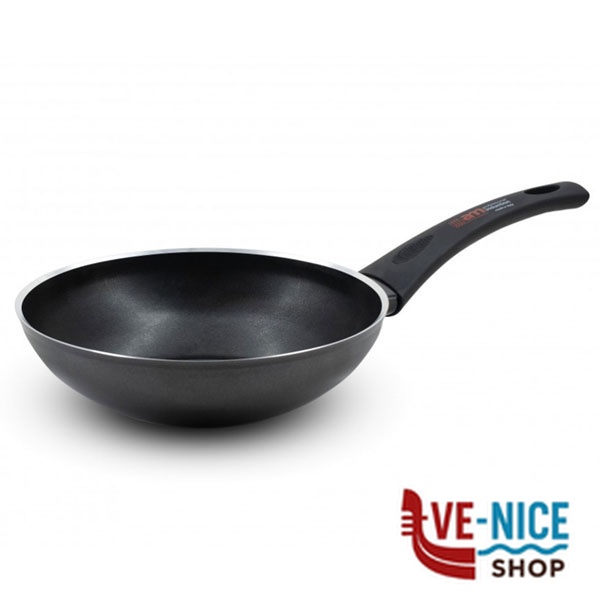 WOK 1 MANICO cm 28 FORTEZZA ACCADEMIA FPSLT28I PENTOLE ACCADEMIA C - immagine 3