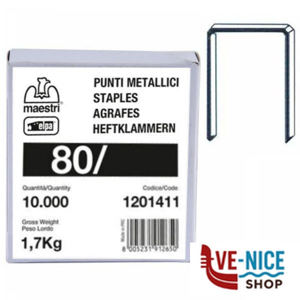 PUNTI mm 8 Pz 10000 GALVANIZ. 80/ 8 MAESTRI 1201405 FISSATRICI e ACCESSORI F - immagine 3