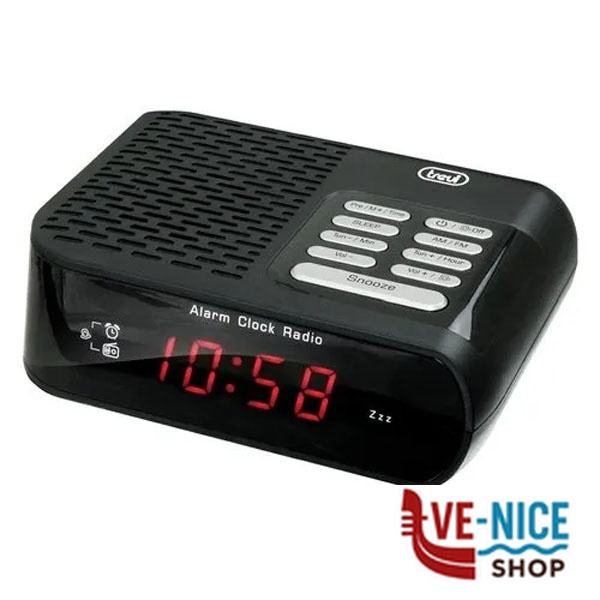 OROLOGIO SVEGLIA DIGITALE RADIO NERA RC827D TREVI 0082700 OROLOGI SVEGLIE C - immagine 2