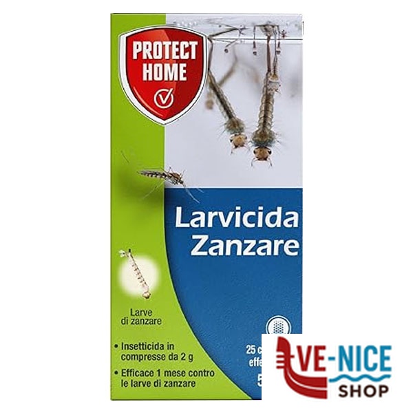 INSETTICIDA ZANZARE LARVICIDA Pz 25 PROTECT HOME 86601911 INSETTICIDI C - immagine 2